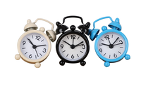 Réveil de bureau silencieux innovant de 1 pouce, fait main, avec fonction snooze, design vintage, mouvement à quartz, mini en métal, logo personnalisé, pour la maison
