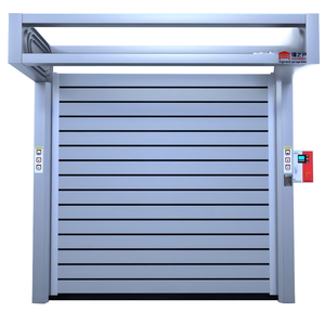 <span class=keywords><strong>Porte</strong></span> industrielle extérieure automatique à capteur, en alliage d'aluminium sur mesure, à vitesse élevée, rigide, turbo, durable, pour la sécurité, vente en gros - Product Image 4