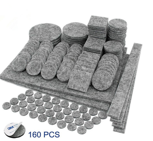 Patins en feutre écologiques anti-rayures pour pieds de table et de chaise, fabriqués en Chine, expédiés par la poste - Product Image 1