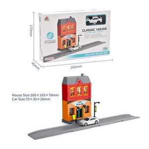 Modèle de construction en alliage moulé 1/<span class=keywords><strong>64</strong></span>, jouet de construction DIY 3D, figurines d'action urbaines, blocs de construction de rue de ville miniature, modèles d'architecture - Product Image 6