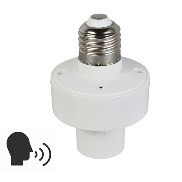 Smart Voice Bulb Socket E27 Light Bulb Base Adapter Wireless Remote Voice Control Lamp Holder with Timer Smart Home Mini Socket