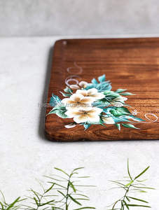 HASANCRAFT Bandeja de madera hecha a mano para servir en el hogar Hotel o restaurante Producto al por mayor - Product Image 3