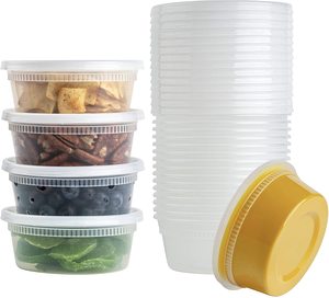 Senza BPA 8oz 16oz 24oz 32oz contenitori per alimenti in plastica trasparente PP a prova di perdite e microonde per la gastronomia "da utilizzare" - Product Image 1