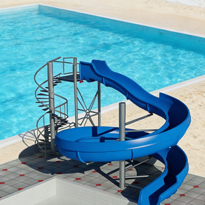 Parc aquatique extérieur combiné avec <span class=keywords><strong>toboggan</strong></span> aquatique en fibre de verre, <span class=keywords><strong>toboggan</strong></span> rotatif en spirale pour <span class=keywords><strong>piscine</strong></span>, petit <span class=keywords><strong>toboggan</strong></span> aquatique en spirale - Product Image 1