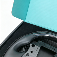 Boîte d'expédition en carton ondulé personnalisée avec couvercle rabattable et insert en EVA floqué, emballage pour volant de simulateur de course F1