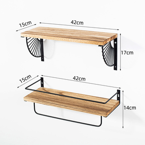 Perchero de pared de madera y metal personalizado con gancho para el hogar, sala de estar, entrada, garaje, joyería, sombrero y colgador de ropa, estante de pared - Product Image 6