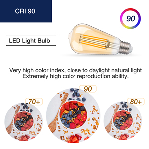 Bóng đèn <span class=keywords><strong>LED</strong></span> dây tóc Edison ST19 Amber E26/<span class=keywords><strong>E27</strong></span> 900LM AC110V-220 8W kiểu cổ điển, độ sáng cao - Product Image 2