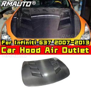 Cubierta de motor con apariencia de fibra de carbono real para Infiniti G37 2007-2013, kit de carrocería, accesorios para automóvil - Product Image 2