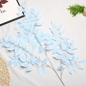 Bouquet de fleurs artificielles bleues Lichao en soie mélangée, accessoires de photographie de mariage en extérieur, décorations pour la maison, tissage artisanal - Product Image 4