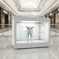 Écran holographique transparent intelligent YINGTOUCH de 55 pouces, vitrine interactive commerciale sur pied pour les centres commerciaux