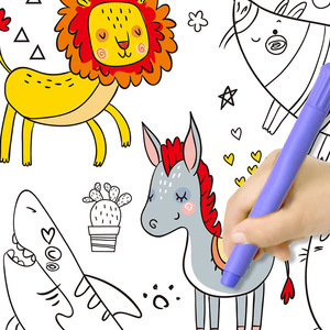Unisex Children's Diy <strong>Drawing</strong> Roll Educational Color Filling Paper <strong>Drawing</strong> Toy for Kids Graffiti-inspired <strong>Drawing</strong> Roll - Product Image 3