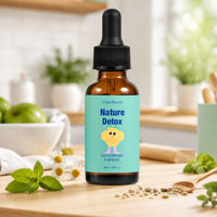 Gouttes liquides de soutien digestif pour enfants, mélange d'herbes détoxifiantes naturelles, saveur framboise, complément alimentaire digestif pour enfants, marque privée OEM