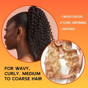 <span class=keywords><strong>Crème</strong></span> Définissante de Boucles Biologique Vente Chaude Sans Rinçage Soin Capillaire à l'Huile de Ricin Noire - Product Image 3