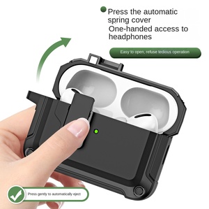 Custodia Protettiva Elastica per <span class=keywords><strong>Apple</strong></span> AirPods Pro 2, Cover per Tre Generazioni di Auricolari AirPods - Product Image 2