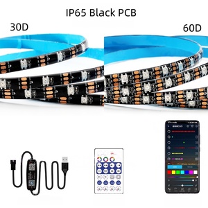 Tira de Luces LED RGB IC 2812B 2812 5V, Kit USB, <span class=keywords><strong>Color</strong></span> Completo, Mágico, Programable, Bluetooth, Control Remoto por Aplicación, Intermitente, Fondo de TV - Product Image 5