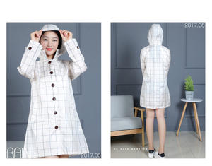 المرأة سيدة المشي لمسافات طويلة السفر في الهواء الطلق للماء مقنعين خفيفة الوزن ملابس المطر سترة معطف واق من المطر معطف واق من المطر - Product Image 4