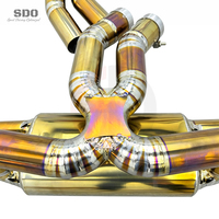 Système d'échappement SDO Performance en titane doré OEM pour Lamborghini URUS 4.0T V8 2018-2026 avec downpipes catalysés à haut débit