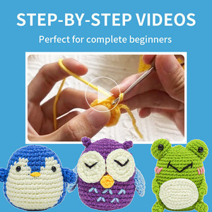 Le kit de crochet de bricolage fait à la main <span class=keywords><strong>pour</strong></span> débutants de style animal de vente chaude comprend un manuel d'instruction en <span class=keywords><strong>anglais</strong></span> et une vidéo - Product Image 4