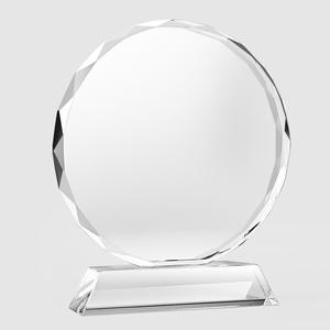 MH-NJ00542 बढ़त कट लौ गोल आकार क्रिस्टल पुरस्कार ट्रॉफी - Product Image 1