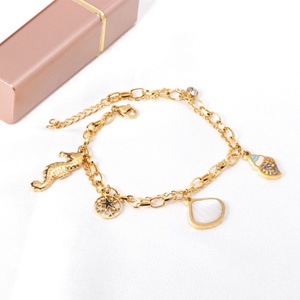 Bijoux de mode pour femmes, bracelet en acier inoxydable, charme plaqué or 18 carats, bracelets à chaîne pour femmes, bracelet géométrique - Product Image 6