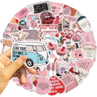 Paquete de 50 Pegatinas Decorativas Impermeables de PVC con Diseño de Graffiti para Tazas, Botellas, Cuadernos, Equipaje, Laptops y Patinetas