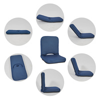 Siège de sol d'intérieur pliable de loisirs populaires coussin confortable sans jambes chaise de stade de plancher pliante de plage portable avec dossier