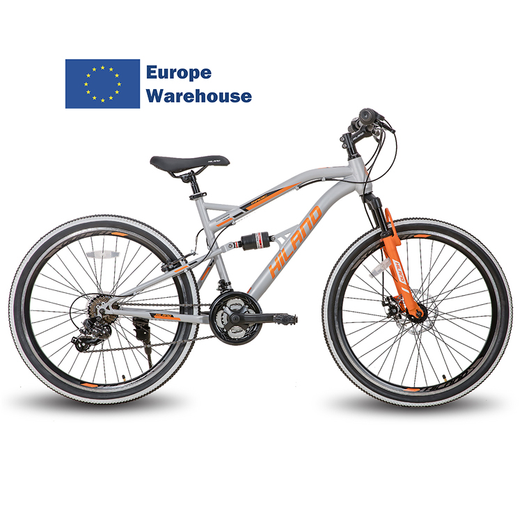 JOYKIE EU warehouse 26 pollici full suspension mountain bike/21speed bike downhill steel mtb bicycle