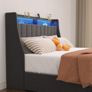 Nuovo <span class=keywords><strong>Letto</strong></span> <span class=keywords><strong>Matrimoniale</strong></span> Moderno in <span class=keywords><strong>Legno</strong></span> 2025 Struttura <span class=keywords><strong>Letto</strong></span> in <span class=keywords><strong>Legno</strong></span> Design Semplice con Cassetto Contenitore e Testiera - Product Image 5