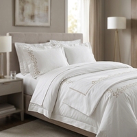 Ensemble de housse de couette imprimée botanique en gros, 4 pièces, ensemble de literie OEM pour hôtel, chambre d'hôtes, location de vacances