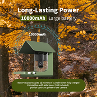 Comedero Inteligente para Pájaros con Cámara, Resistente al Agua, con Velocidad de Disparo de 0.4S, Identificación de Más de 10000 Especies de Aves por IA, Captura Automática de Videos en 4K