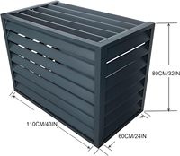 Cache-climatiseur métallique en gros, découpe laser 3D, léger et durable, pour mini-split extérieur en aluminium