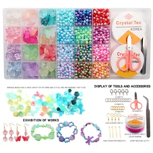 Wholesale toys DIY handmade beaded sets girl necklaces cartoon pearls for children