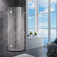 Cabine de douche Type diamant cadre en aluminium cabine de douche vente chaude boîte de douche