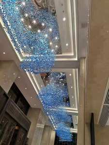 Moderne kunden spezifische Dekoration Kristallglas Luxus Hochzeit Pendel leuchte Projekt Big Hotel Lobby Kronleuchter - Product Image 5