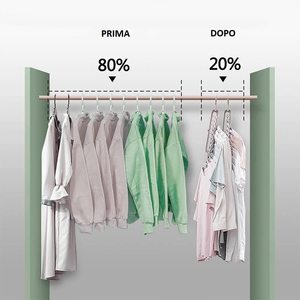<b>Plastic</b> Hangers 33x5.5 Cm White 6 Pack With Swivel <b>Hook</b> For Space Saving Garment Organization - Product Image 6