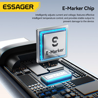 Cable USB-C a USB-C ESSAGER ES-X89 con Pantalla LED, Trenzado, para Teléfono y Laptop, 5A PD 100W, Carga Rápida, Cable de Datos USB-C para iPhone y Samsung