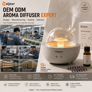 Diffuseur ultrasonique en verre gris béton 200 ml Machine d'aromathérapie avec lumière nocturne 7 couleurs Vente en gros 2026 - Product Image 2