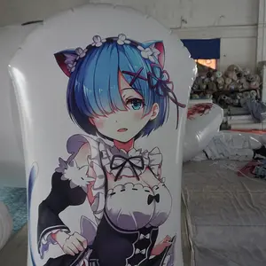 Customize 190cm tall soft pvc inflatable anime pillow with SPH for sale