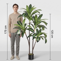Plantes et verdure artificielles de qualité supérieure, 4 pieds, plante Dracaena marginata, arbre artificiel hyper-réaliste pour la décoration du salon