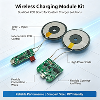 Module émetteur de charge sans fil Qi 20W à 3 bobines, carte PCBA de chargeur sans fil intégré pour voiture DC9-32V Type C