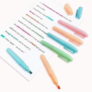 Manifattura all'ingrosso Soft Wax Pill Mini Highlighters Stick per School Highlight Crayon Highlighter Marker Pen Set - Product Image 1