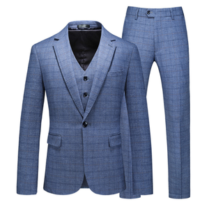 Costumes pour hommes <span class=keywords><strong>Trois</strong></span> pièces <span class=keywords><strong>Costume</strong></span> de mariage à un bouton <span class=keywords><strong>Costume</strong></span> de bureau <span class=keywords><strong>Costume</strong></span> de travail Veste + <span class=keywords><strong>Gilet</strong></span> + Pantalon - Product Image 5