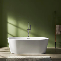 Baignoire autoportante en acrylique MC8006 pour intérieur, avec fonction de trempage profond, idéale pour les salles de bain d'appartements et d'hôtels