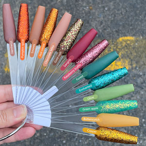 ผงอะคริลิคแวววาวสำหรับต่อเล็บ14สีสำหรับแกะสลักเล็บฝรั่งเศส - Product Image 2