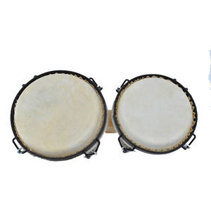 Tambor <span class=keywords><strong>Bongo</strong></span> profesional de 6 + 7 pulgadas hecho a mano tambor Latino <span class=keywords><strong>africano</strong></span> piel de oveja hecho a mano - Product Image 2