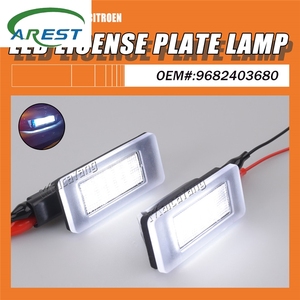 Para Peugeot 207 <span class=keywords><strong>CC</strong></span> 208 2008 308 II 3008 I II 5008 II Citroen C3 C4 C5, luz LED para matrícula, iluminación de registro de etiquetas Canbus - Product Image 1