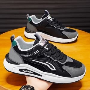 M1172 Nouvelles Chaussures Rétro pour Hommes Automne, Respirantes en Maille, en Cuir, Tendance, Polyvalentes, à Semelle Épaisse Antidérapante, Décontractées pour la Course - Product Image 3