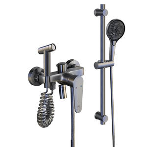 Juego de Ducha Simple para el Hogar, Tipo Split, de Cobre, Montado en la Pared, con Pistola de Rociado y Función de Lluvia - Product Image 1