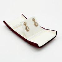Nouvel ensemble de boucles d'oreilles et bagues Yurt tendance pour boîte à bijoux de mariage, vente en gros de 100 boîtes à bracelets avec certificat FSC, velours personnalisé