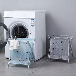 Cesto de Ropa Plegable de Tela con Marco en X, Contenedor de Ropa Sucia Plegable de Gran Capacidad, Cesto de Almacenamiento de Algodón para el Hogar y el Dormitorio - Product Image 1